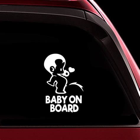 Amazon.com: TOTOMO Baby on Board Sticker for Cars Funny Cute Safety ...