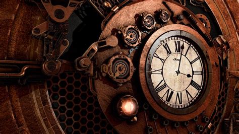 Steampunk clock wallpaper - backiee