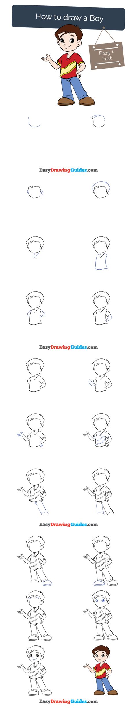 boy Art Drawing Sketch Step By Step - Garden Videos