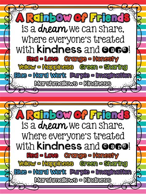 Keepin' It Kool In KinderLand: A Rainbow of Friends! + Freebie!