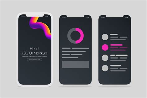 iOS UI Design Mockup - Mockup Daddy