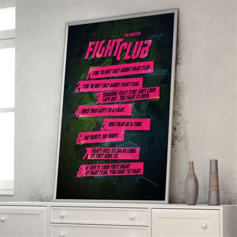 Fight Club Rules (17"H x 11"W x 0.1"D) - Pop Culture Classics - Touch of Modern