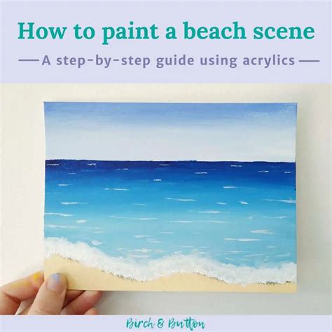 How To Paint An Easy Beach Scene With Acrylic Paint [with video]