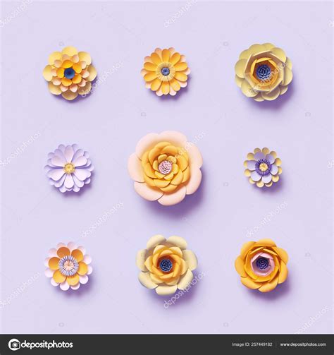 Origami Flower Clipart To Color