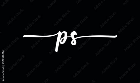 Handwriting letter PS logo design. PS logo design vector. Stock Vector ...