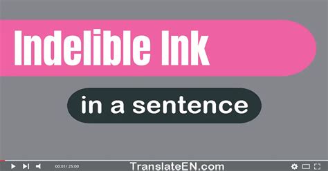 Use "Indelible Ink" In A Sentence