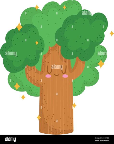 cute tree cartoon Stock Vector Image & Art - Alamy