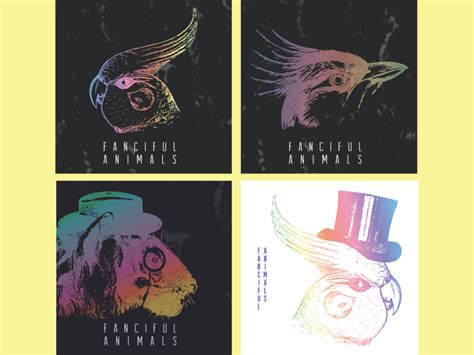 Fanciful Animals Album Covers by Justin Wilson on Dribbble