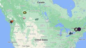 CFL Teams Map with Logos | CFL Teams Location - FTS DLS KITS