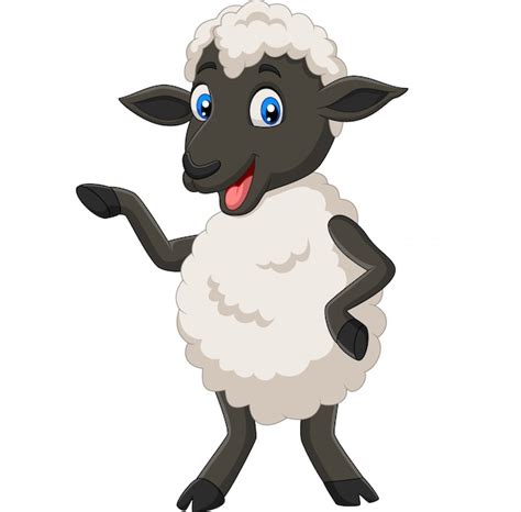 Premium Vector | Cute sheep cartoon posing isolated