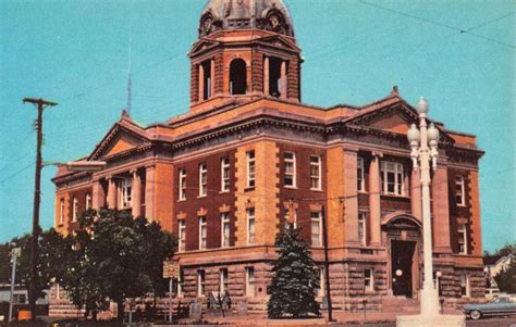 Woodsfield Ohio Monroe Court House Street View Vintage Postcard K60847 - Mary L. Martin Ltd ...