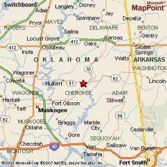 Tahlequah, Oklahoma Area Map & More