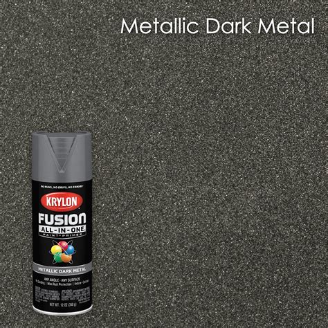 Krylon Fusion All-In-One Spray Paint, Metallic Dark Metal, 12 oz. - Walmart.com - Walmart.com