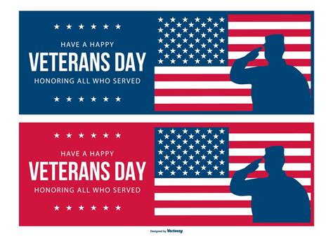 Veteran Day Banner Collection - Download Free Vector Art, Stock ...