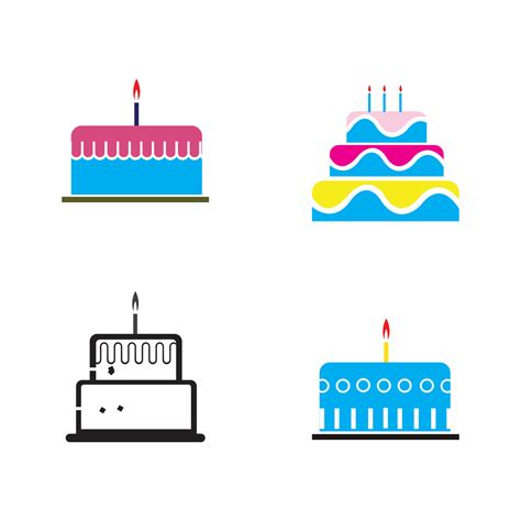 birthday cake logo 5643561 Vector Art at Vecteezy