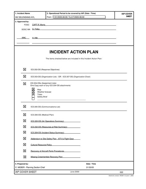 Form Fillable Incident Action Plan - Printable Forms Free Online