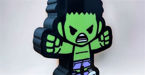 Hulk LED Light Box by CADventures3d | Download free STL model ...