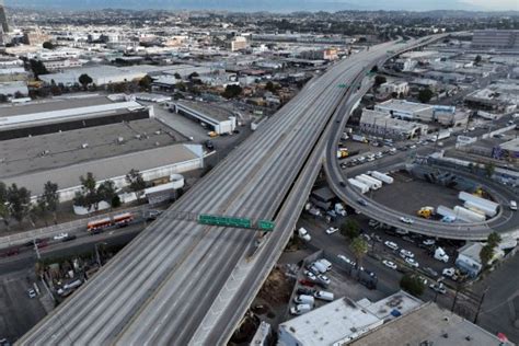 Los Angeles freeway remains closed after massive fire