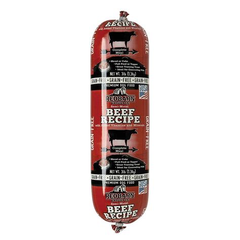 Redbarn Naturals Grain-Free Beef Recipe Dog Food Roll, 3-lb | NaturalPetWarehouse.com