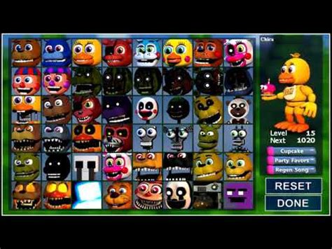 FNAF World ALL CHARACTERS - YouTube