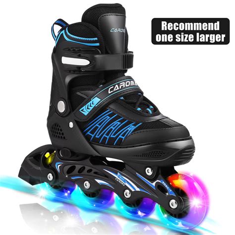 Adjustable Inline Skates for Kids and Adults with Full Light Up Wheels, Outdoor Roller Skates ...