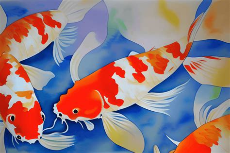 Butterfly Koi Painting Digital Graphic · Creative Fabrica