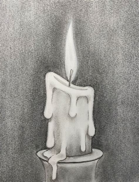 “Leave A Light On” | Easy realistic drawings, Easy charcoal drawings, Candle art drawing