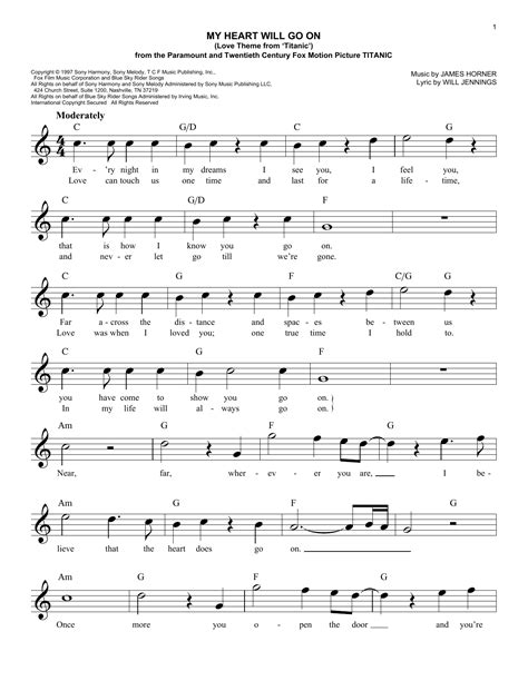 My Heart Will Go On (Love Theme From 'Titanic') | Sheet Music Direct