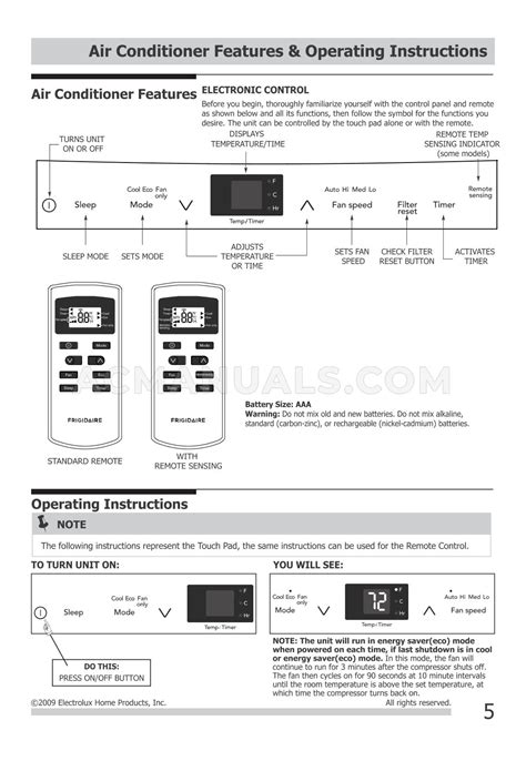 Frigidaire FFRE083ZA1 Use & Care Manual