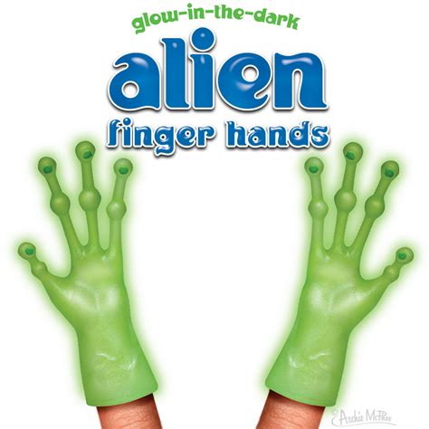 Glow-in-the-Dark Alien Finger Hands Bulk Box – Archie McPhee