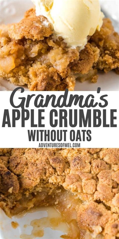 Easy Apple Crumble without Oats - Adventures of Mel