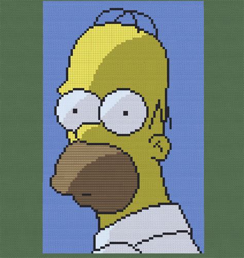 Homer Simpson Minecraft Pixelart by Boogschuttertje on DeviantArt