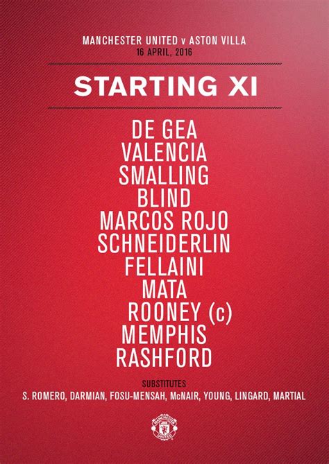 Starting line-ups: Man United v Aston Villa - ITV News