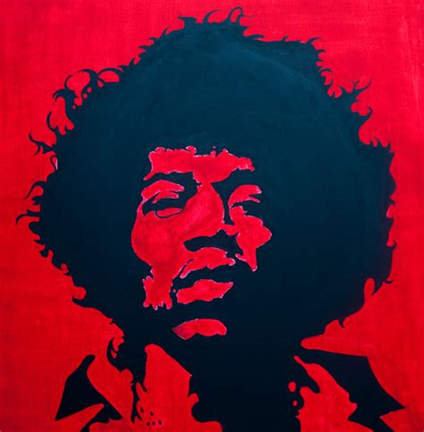 Jimi Hendrix : Acrylic on canvas | First attempt at actylic … | Flickr