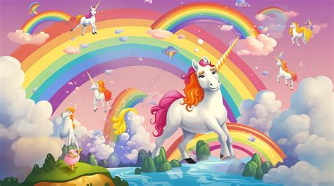 Unicorn Wallpaper Free Kids Wallpapers Rainbow Background, Rainbows And Unicorns Pictures ...