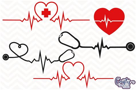 Heartbeat Svg, Heart Beat Svg, Heartbeat Clipart, Pulse Svg By Crafty Mama Studios | TheHungryJPEG