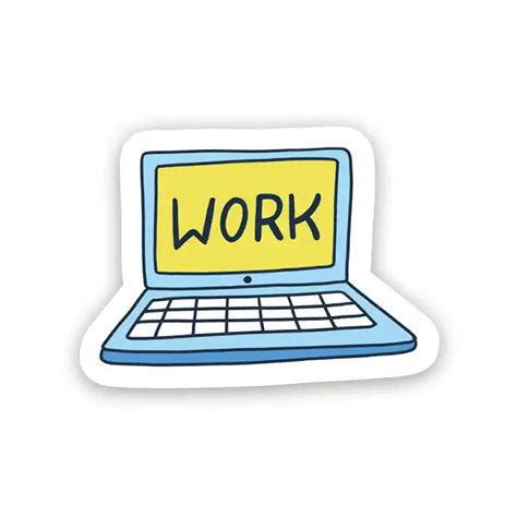 Work - Laptop Sticker - Dot Badges