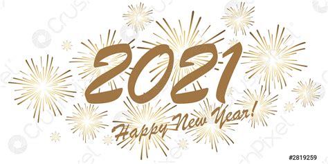 Happy New Year 2021 fireworks concept - stock vector | Crushpixel