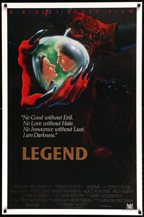 Legend (1985) Original One-Sheet Movie Poster - 27" x 41" - Original Film Art - Vintage Movie ...