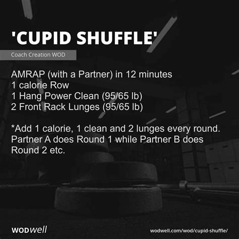 "Cupid Shuffle" Workout, Coach Creation WOD | WODwell