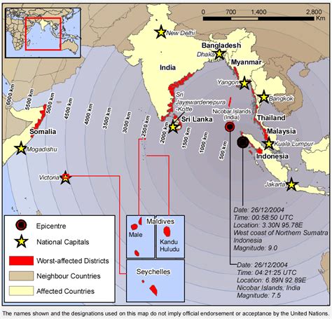 Indian Ocean Earthquake Map - Middle East Political Map