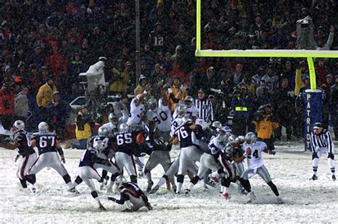 The Snow Bowl (aka the Tuck Rule game). Patriots defeat the Raiders in ...