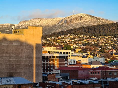 Snow on Mt Wellington yesterday. : r/australia