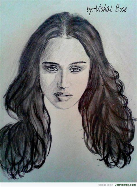 Charcoal Sketch Of Shraddha Kapoor - Desi Painters