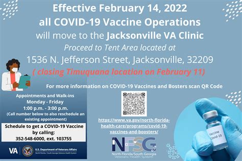 All COVID-19 vaccine operations moving back to Jacksonville VA Clinic