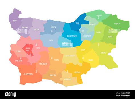 Bulgaria political map of administrative divisions Stock Vector Image & Art - Alamy