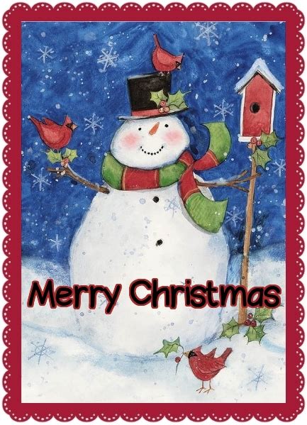 Christmas Snow Man Ecards