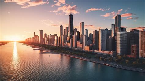 Premium AI Image | Spectacular chicago cityscape