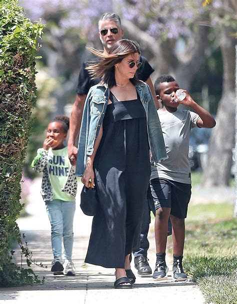 Sandra Bullock and Bryan Randall Walk With Kids to Party: Photos