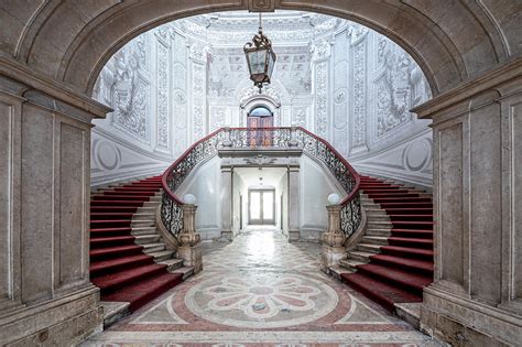 The entrance hall of an amazing Portuguese palace : r/castles